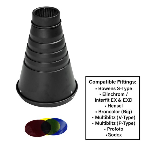Conical snoot with honeycomb - with,